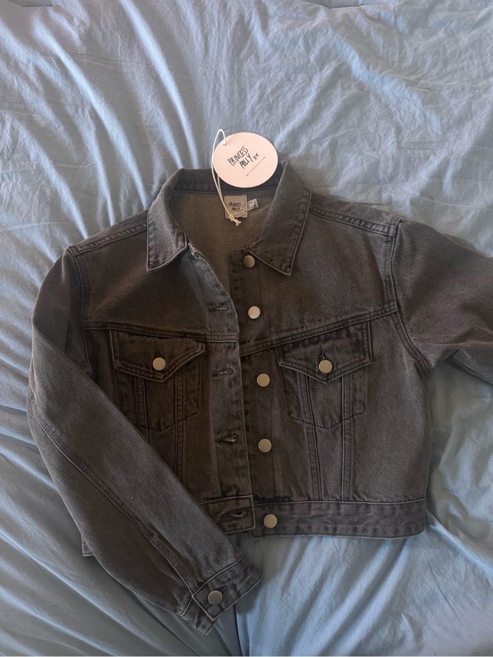 Princess Polly Black washed Denim Jacket
